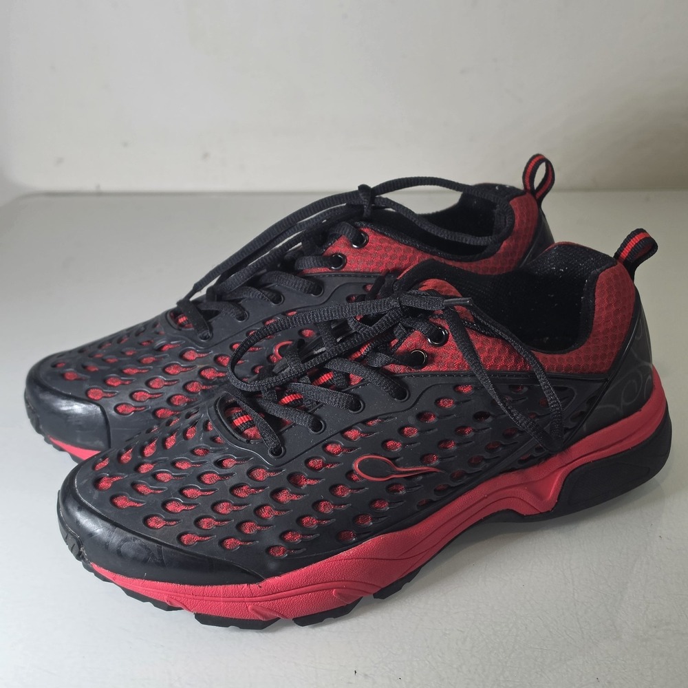 Mens GDEFY Gravity Defyer Shoes Black Red Mens 8.5 Original Sperm Logo